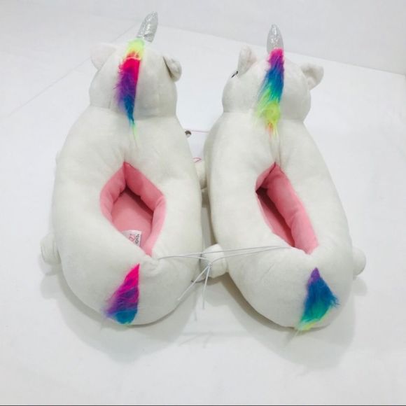 Critter Creations Unicorn Slippers, White, 9-10 - Picture 5 of 9
